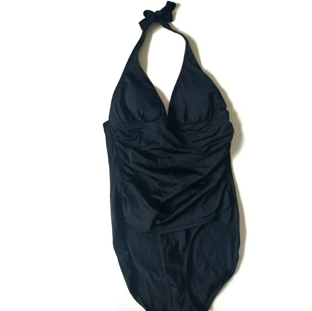 BOGO °Speedo° Halter Ruched Stomach One Piece